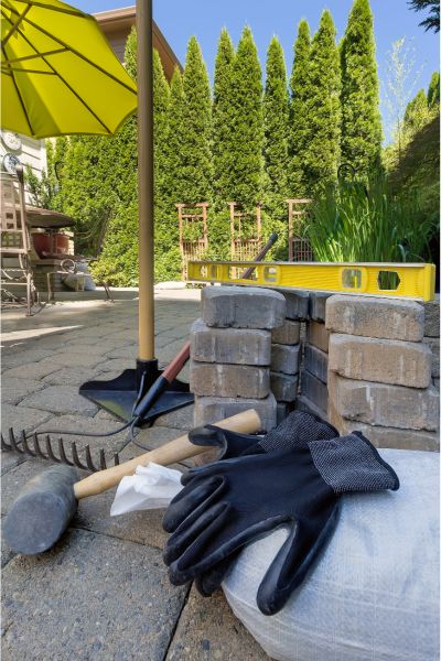 pavers installation tools and materials